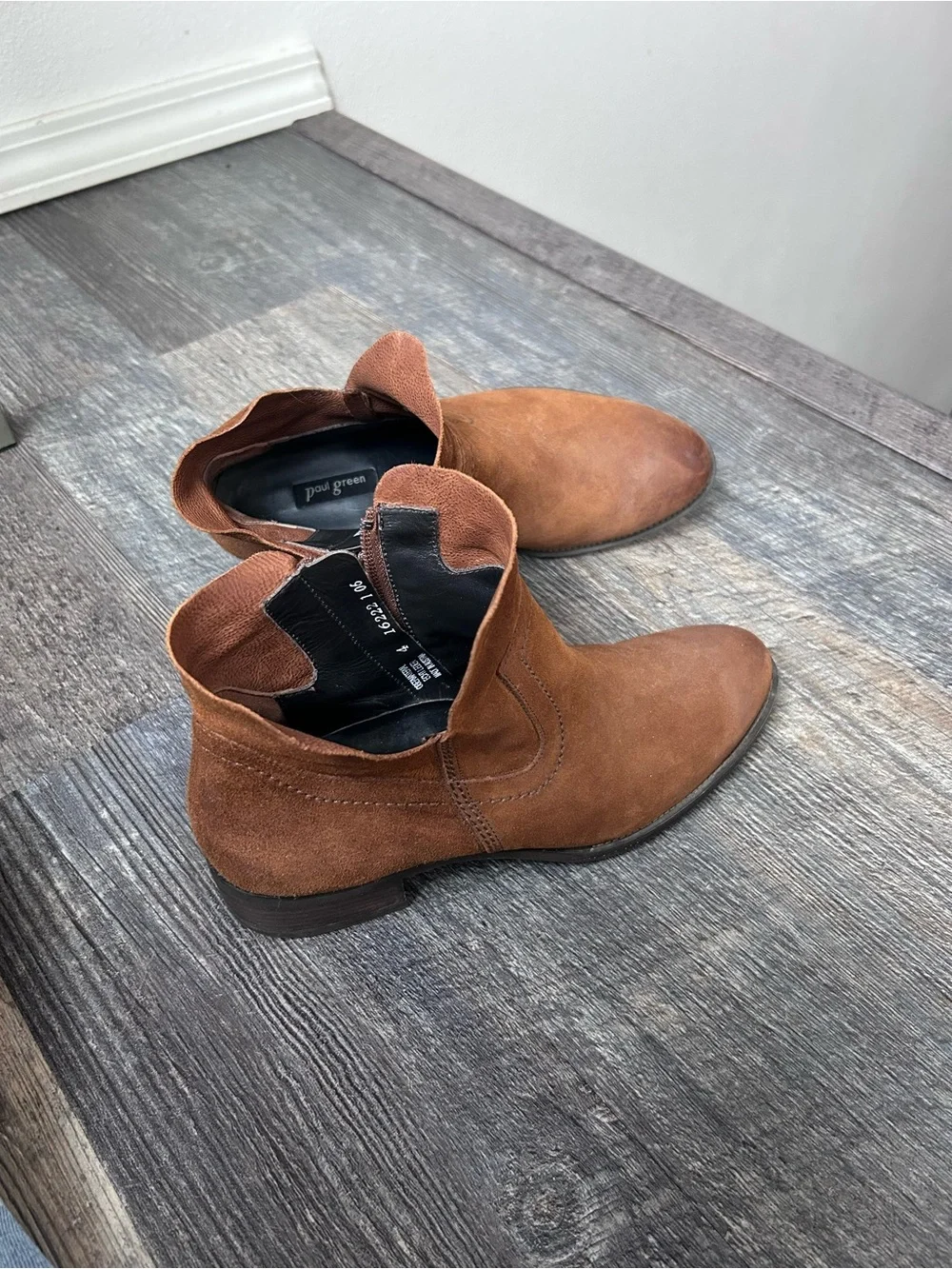 Paul Green Woman’s Brown Suede Chelsea Ankle Boots